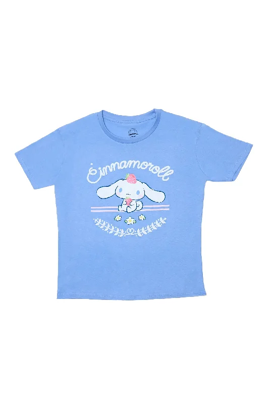 Cinnamoroll Loves Strawberries Graphic Relaxed Tee Polka Dot Checkered Tartan