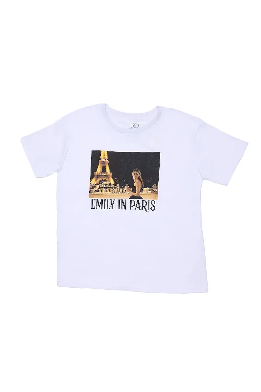 Emily In Paris Graphic Relaxed Tee Terry Blend Velvet Blend Canvas Blend