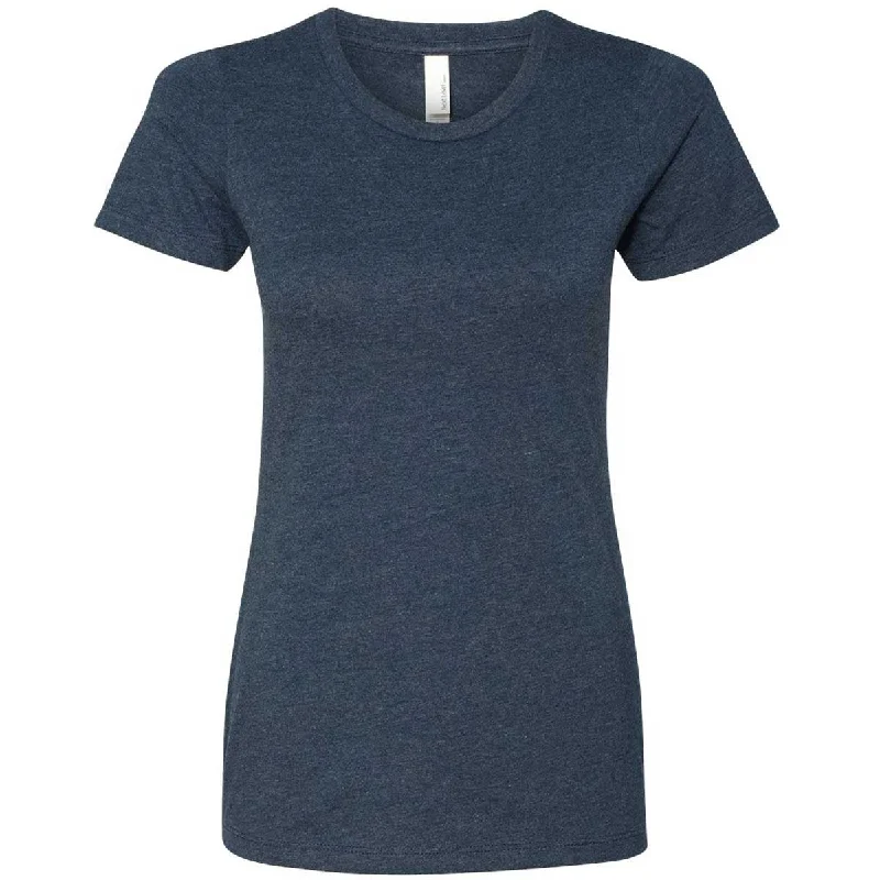 Next Level Women's Midnight Navy CVC Crew Tee Mesh Canvas Denim