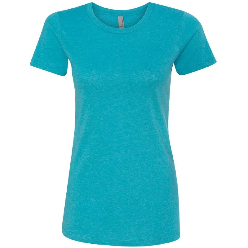 Next Level Women's Bondi Blue CVC Crew Tee Machine Wash Dry Clean Hand Wash