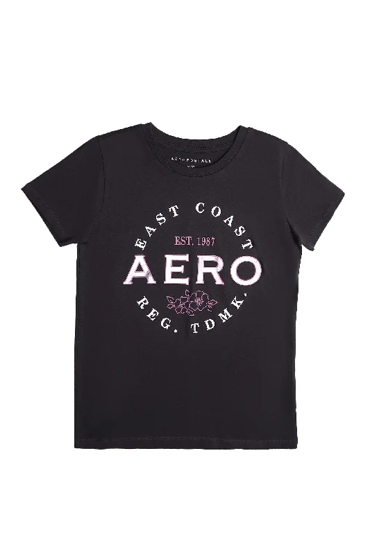 AERO East Coast Graphic Classic Tee Zippered Front Buttoned Front Snap Front