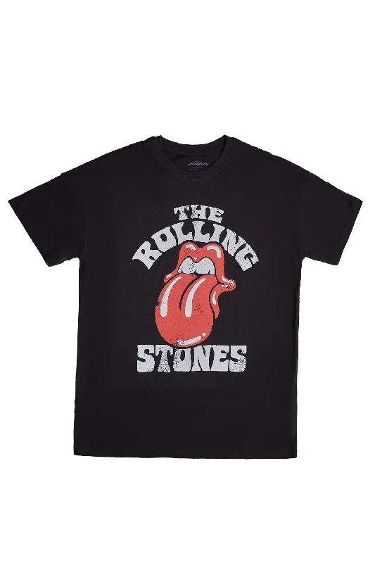 The Rolling Stones Graphic Relaxed Tee Graphic T-Shirt Round Neck Polyester