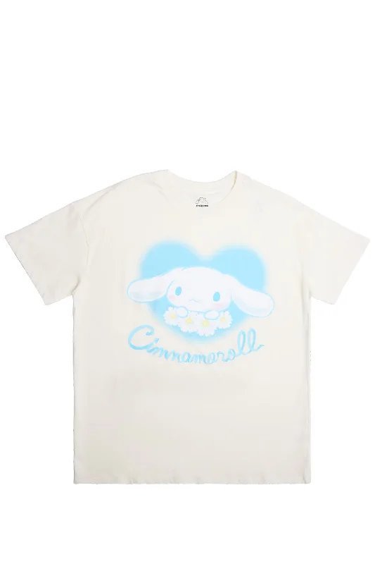 Cinnamoroll Graphic Relaxed Tee Spandex Blend Rayon Blend Denim Blend