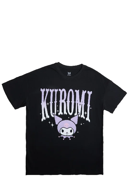 Kuromi Graphic Relaxed Tee Satin Blend Silk Blend Wool Blend