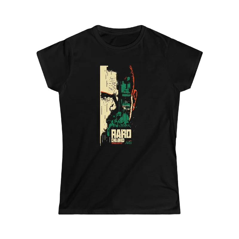 Alien Action Movie Poster  - Women's Slim T-Shirt Zippered Buttoned Snapped