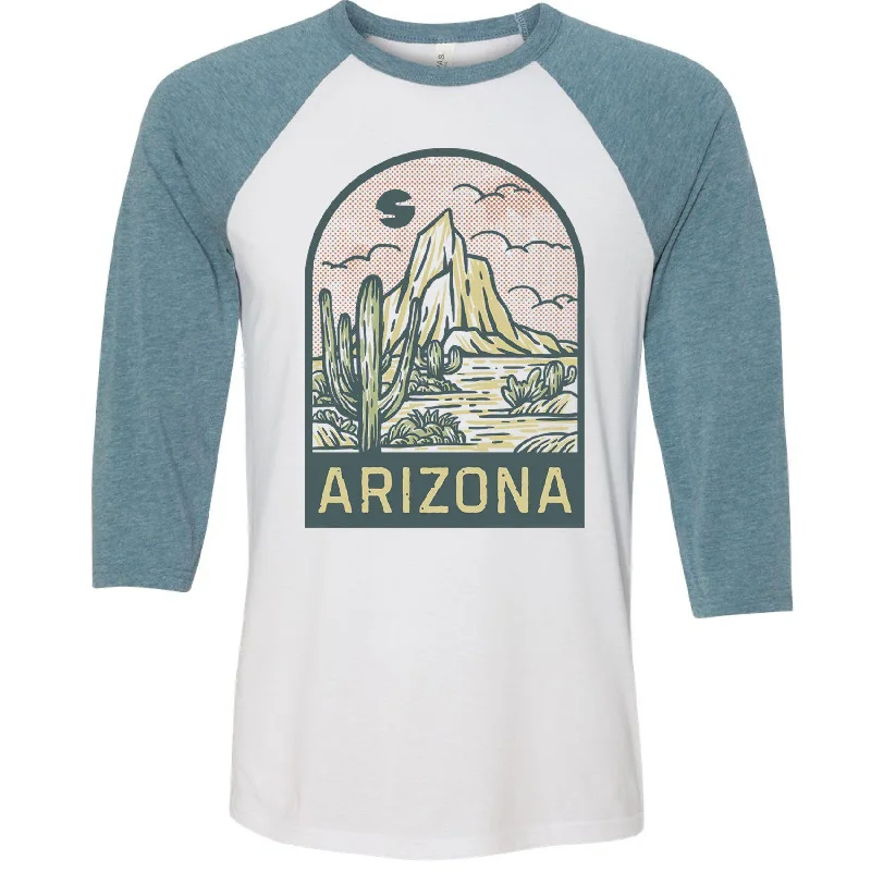 Arizona Desert Baseball Tee Print Jacquard Patchwork