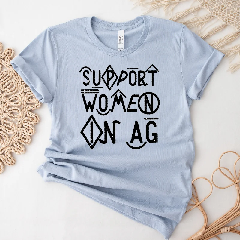 Branded Support Women in AG T-Shirt (XS-4XL) - Multiple Colors! Collared Crew Neck Turtle Neck