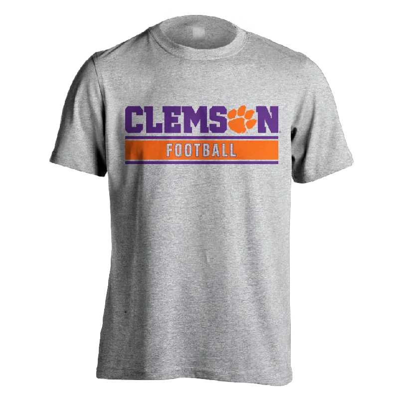 Clemson Football Tee | MRK Exclusive - Grey Terry Blend Velvet Blend Canvas Blend