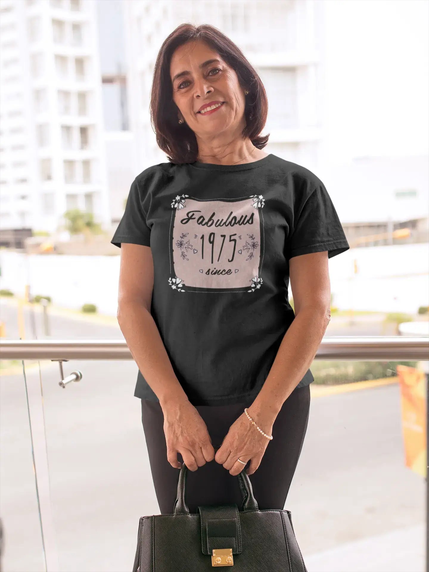 Fabulous Since 1975 Women's T-shirt Black Birthday Gift 00434 Satin Blend Silk Blend Wool Blend Fabulous Since 1975 Women's T-shirt Black Birthday Gift 00434 Satin Blend Silk Blend Wool Blend