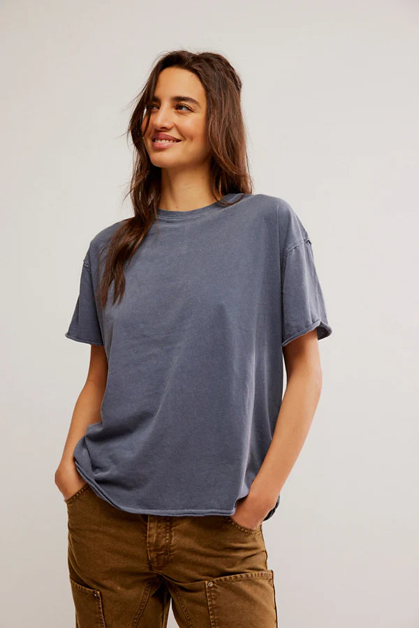 Free People We The Free Nina Tee - BIG DIPPER Polka Dot Checkered Tartan