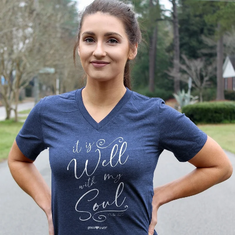 Grace and Truth It is Well with My Soul T-Shirt Anti-Shrink Durable Soft