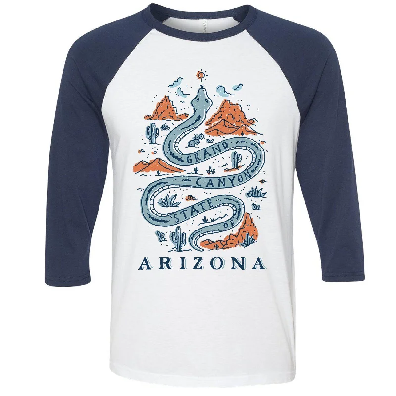 Grand Canyon Snake Arizona Baseball Tee Embroidered Appliqued Beaded