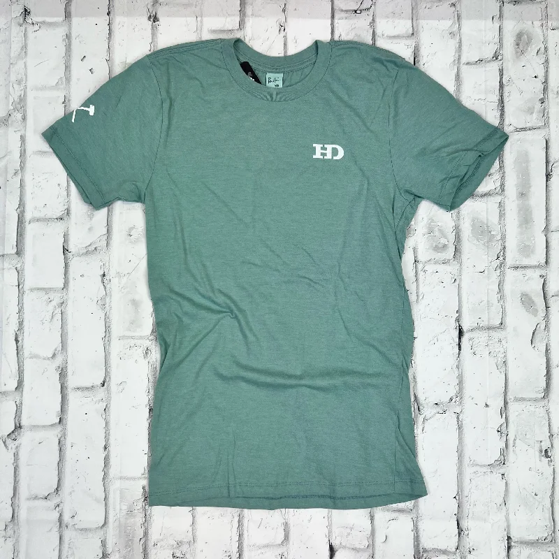 Hammer Down "Basic Tee" Short Sleeve T-shirt - River Green Rayon Fabric Velvet Fabric Corduroy Fabric