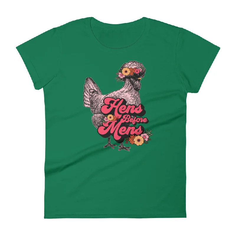 Hens Before Mens Ladies' T-Shirt, Flower Child Edition Oversized T-Shirt Spandex breathable