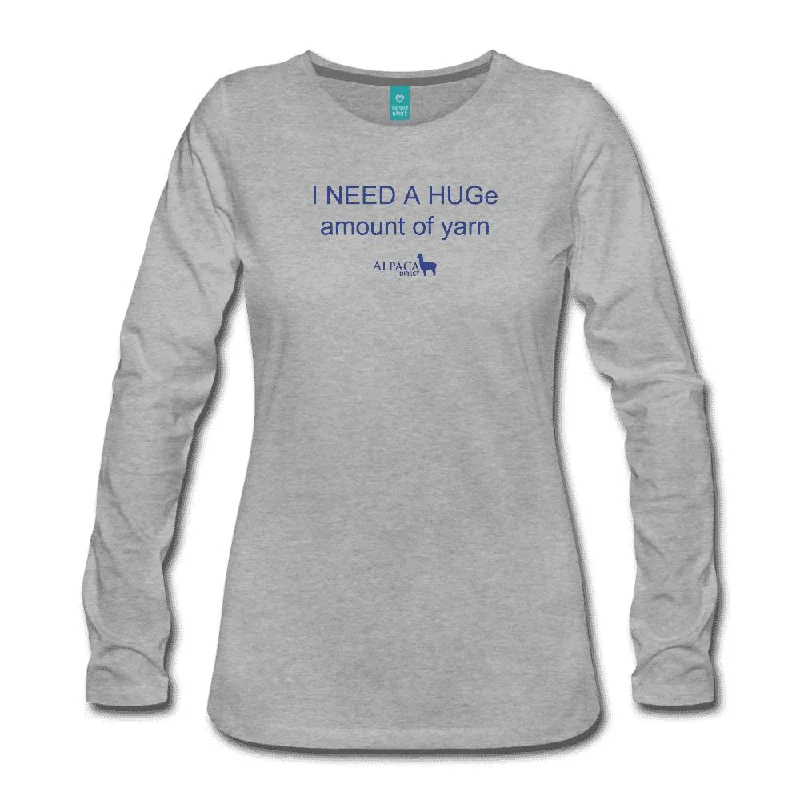 I Need a Hug - Women's Premium Long Sleeve T-Shirt Print Jacquard Patchwork