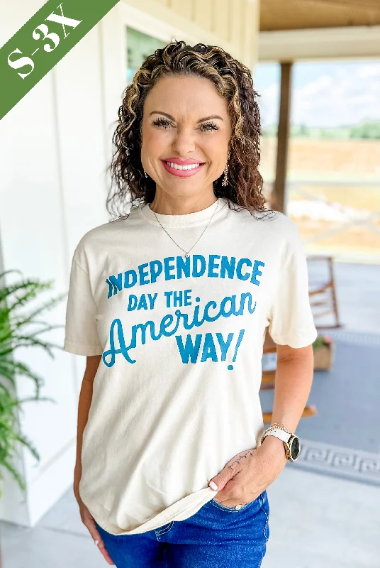 Independence Day T-Shirt Ribbed T-Shirt High Neck Heavyweight