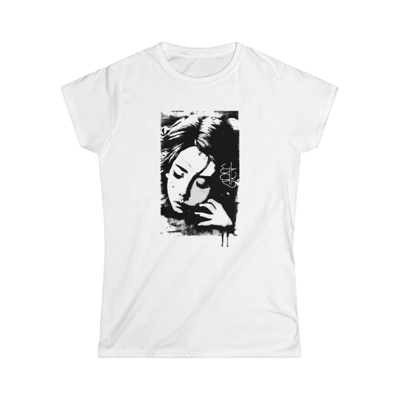 Ink Blot  - Women's Slim T-Shirt Anti-Pilling Machine Wash Handmade