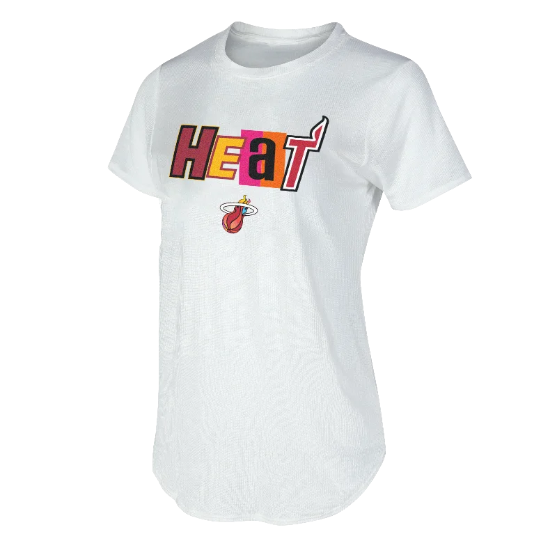 Concepts Sport Miami Mashup Vol. 2 Women's Tee V-Neck T-Shirt Long Sleeve Cotton