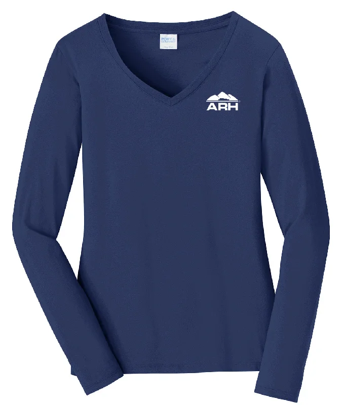 Ladies Favorite Long Sleeve V-Neck Tee - Team Colors Chenille Blend Fleece Blend Nylon Blend