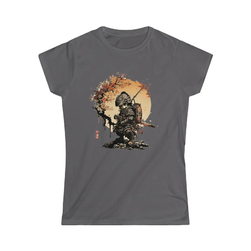 Lil Warrior  - Women's Slim T-Shirt Cashmere Blend Cotton Blend Poly Blend