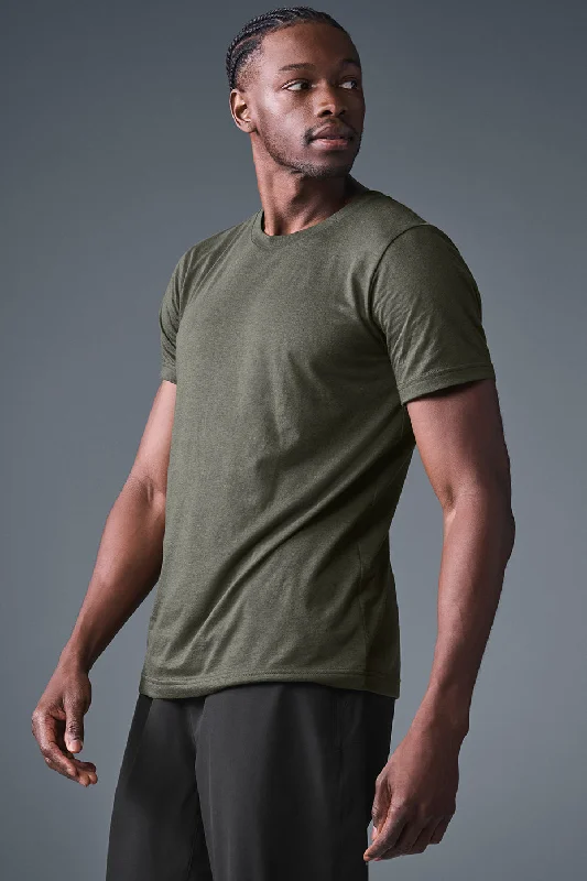 Triumph Tee - Stealth Green Hooded Caped Shawl Collar