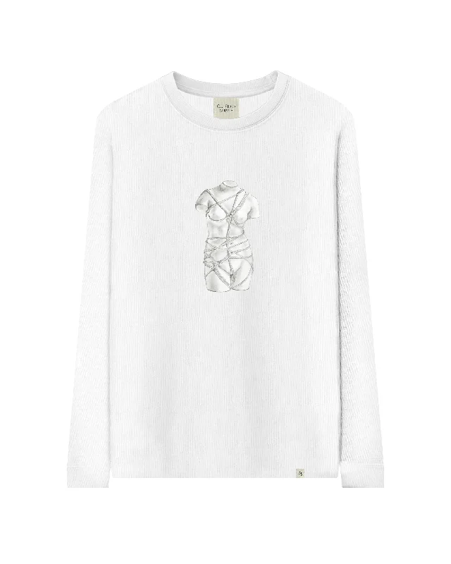 A Drawing of Man Ray's Venus Long Sleeve Tee Oversized T-Shirt Spandex breathable