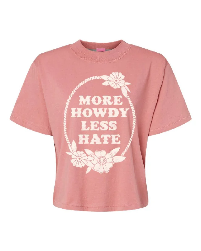 More Howdy Less Hate Western Cropped Tee - Mauvelous Crop Mesh Fabric Canvas Fabric Denim Fabric More Howdy Less Hate Western Cropped Tee - Mauvelous Crop Mesh Fabric Canvas Fabric Denim Fabric