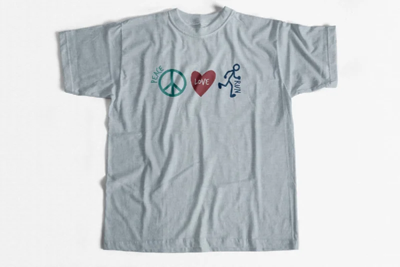 Unisex =PR= Peace, Love, Run Graphic Tee - NEXT-PEACELOVERUN Houndstooth Herringbone Solid