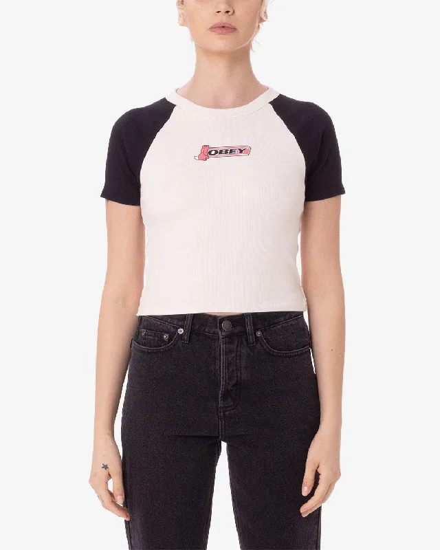 Obey BUNNY STEVIE T-SHIRT - UNBLEACHED Welt Pockets Slit Pockets