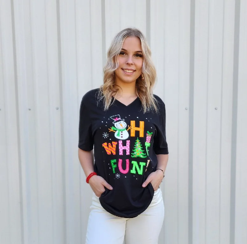 Oh What Fun Christmas T-Shirt Casual Formal Business