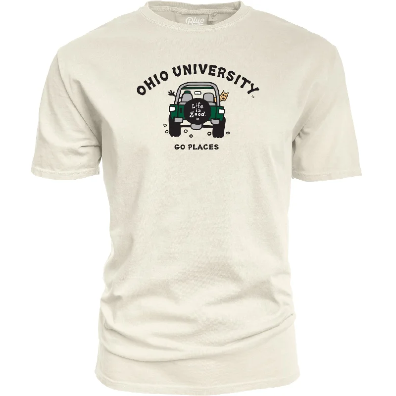 Ohio Bobcats Blue 84 Jake T-Shirt Houndstooth Herringbone Solid