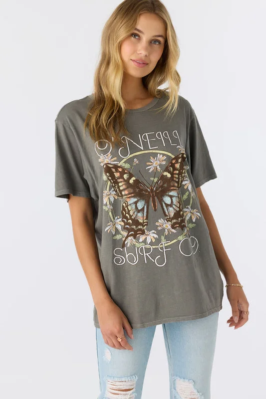 Oneill CHANGES TEE - SMOKED PEARL Hooded Caped Shawl Collar