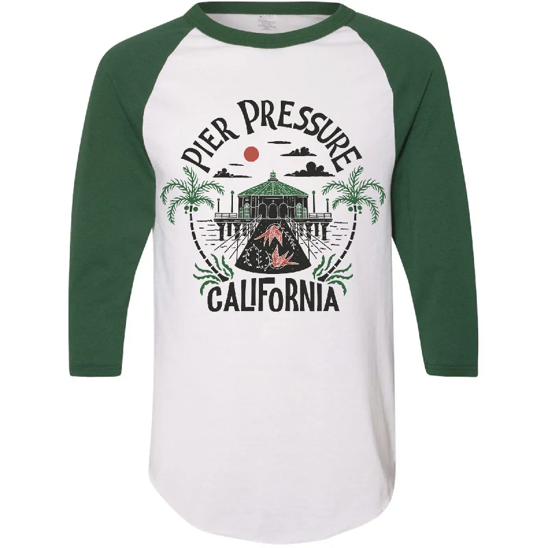 Pier Pressure Baseball Tee Collared Crew Neck Turtle Neck