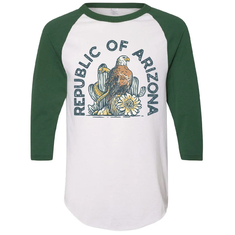 Republic Of Arizona Baseball Tee Basic T-Shirt Crew Neck Short Sleeve