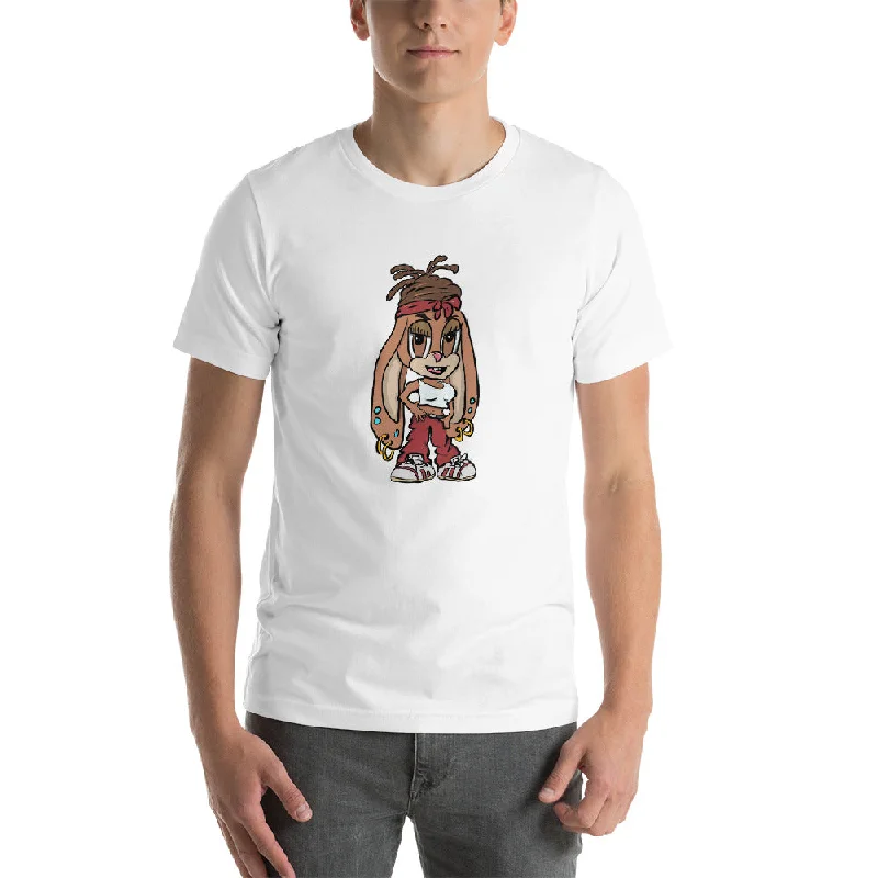 Short-Sleeve Unisex T-Shirt Ribbed T-Shirt High Neck Heavyweight