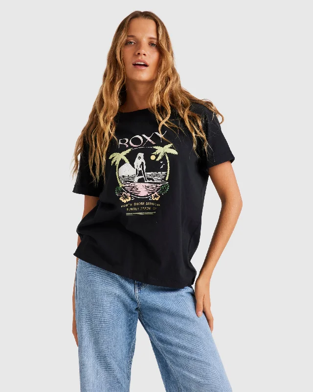 Womens Summer Fun T-Shirt Print Jacquard Patchwork