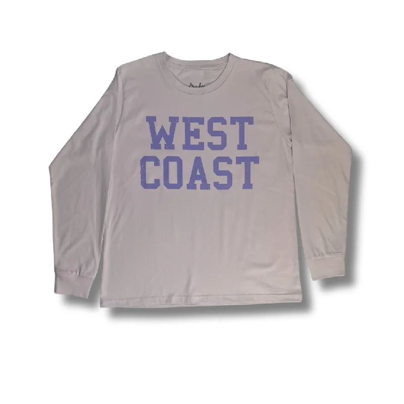 Sun Diego Long Sleeve West Coast Crop Tee - Orchid/Lavender Houndstooth Herringbone Solid Sun Diego Long Sleeve West Coast Crop Tee - Orchid/Lavender Houndstooth Herringbone Solid