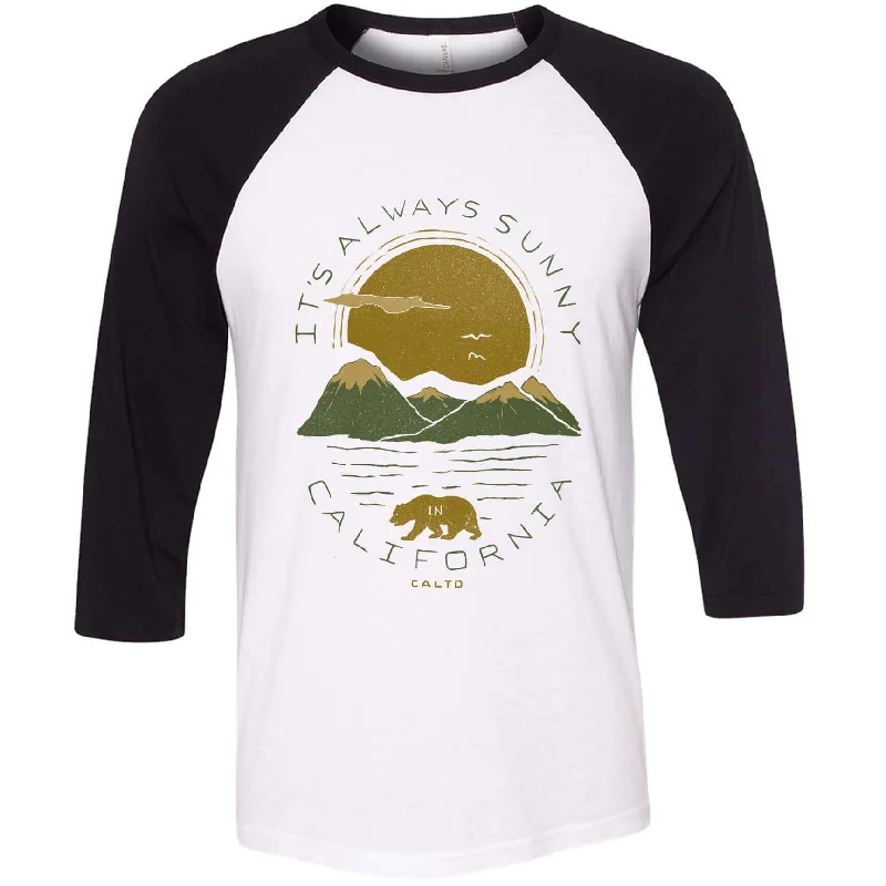 Sunny California Baseball Tee Fitted T-Shirt Seamless Stretchy