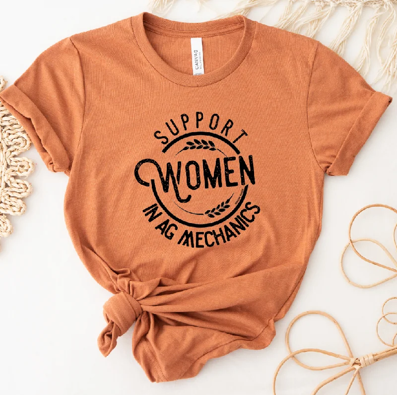 Support Women in AG Mechanics T-Shirt (XS-4XL) - Multiple Colors! Silk Blend Satin Velvet Support Women in AG Mechanics T-Shirt (XS-4XL) - Multiple Colors! Silk Blend Satin Velvet