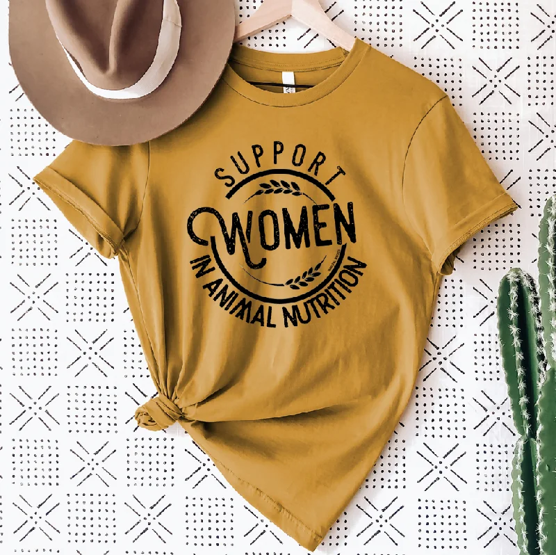 Support Women in Animal Nutrition T-Shirt (XS-4XL) - Multiple Colors! Fleece Nylon Spandex