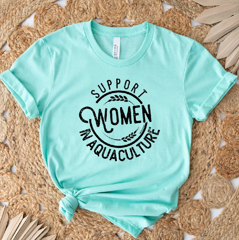 Support Women in Aquaculture T-Shirt (XS-4XL) - Multiple Colors! Chenille Brocade Lace