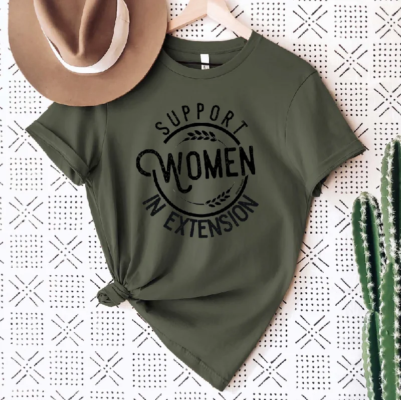 Support Women in Extension T-Shirt (XS-4XL) - Multiple Colors! Rayon Fabric Velvet Fabric Corduroy Fabric