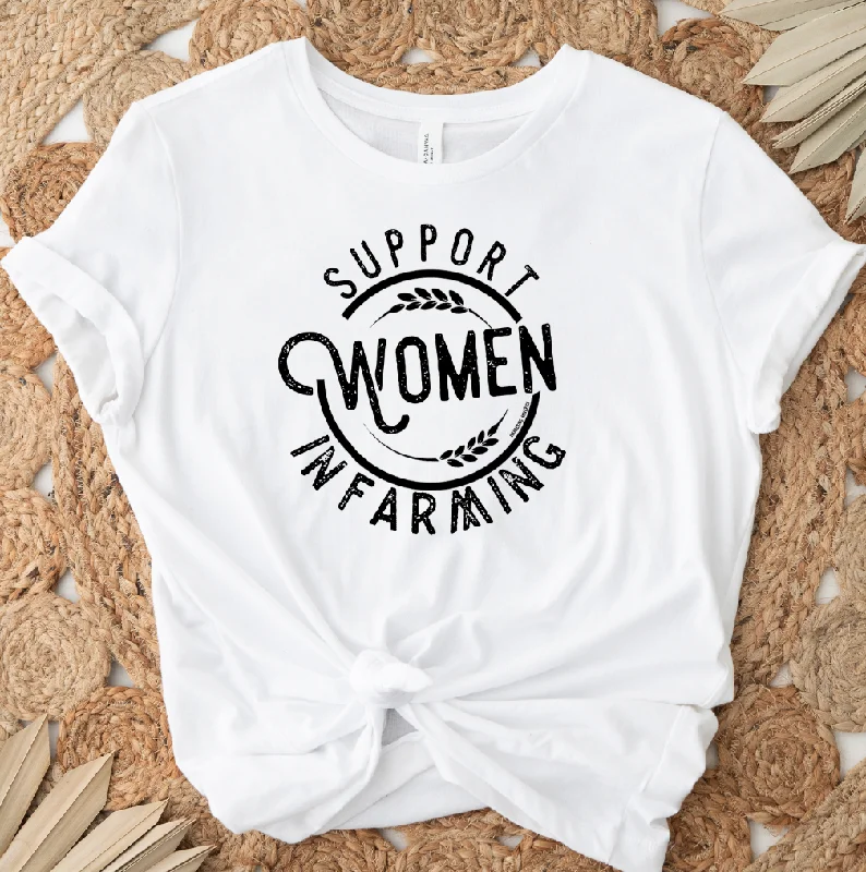 Support Women in Farming T-Shirt (XS-4XL) - Multiple Colors! Solid Print Embellished