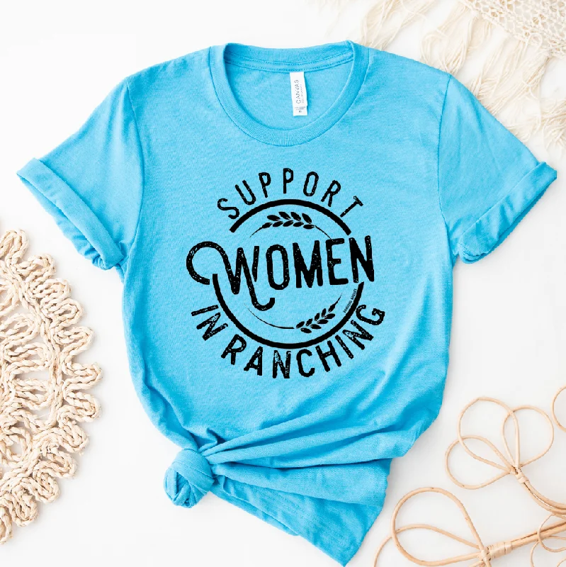 Support Women in Ranching T-Shirt (XS-4XL) - Multiple Colors! Chenille Fabric Brocade Fabric Lace Fabric
