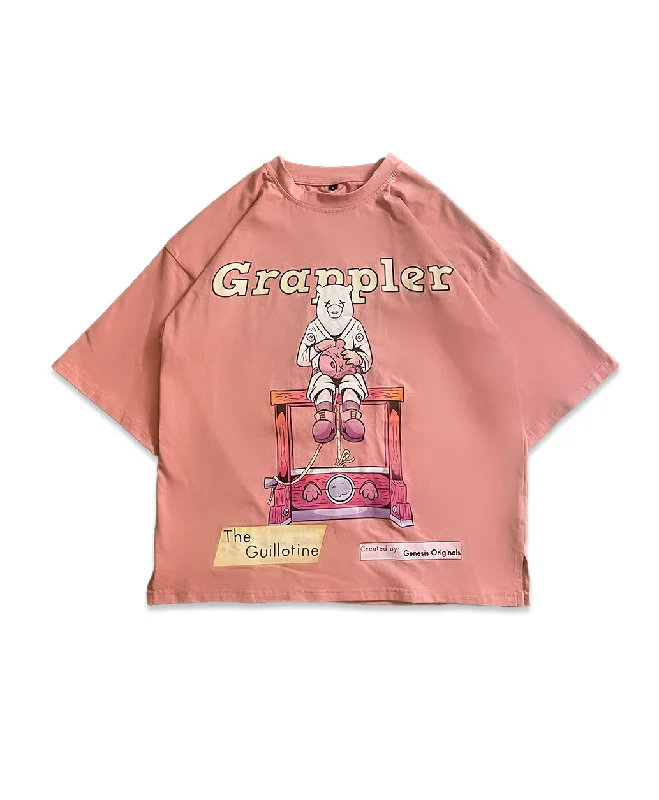 The Guillotine Oversized Tee - Rose Mesh Fabric Canvas Fabric Denim Fabric