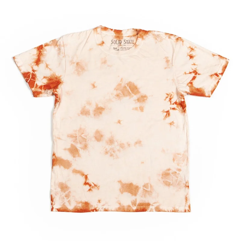 Natural Tie Dye T-Shirt - Adobe Mesh Blend Leather Blend Suede Blend
