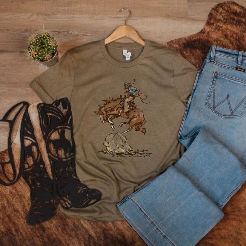 TIN & TURQUOISE - Cowgirl Up Tee Handmade Hand-knitted Hand-woven