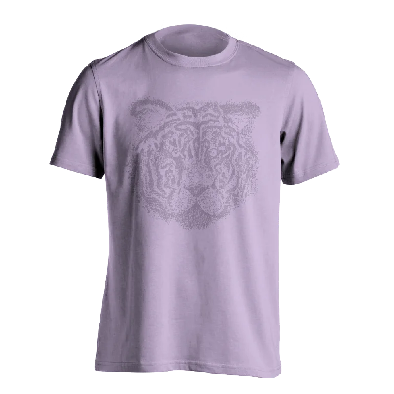 Tonal Tiger Head Tee - Orchid Fitted T-Shirt Seamless Stretchy