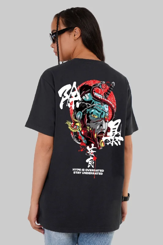 Underrated Hype Black Boyfriend Fit T-Shirt Women Fitted T-Shirt Seamless Stretchy