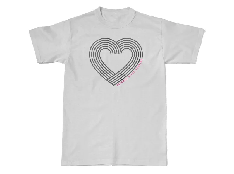 Unisex Track Heart Graphic Tee - BELLA-TRACKHRT Chenille Blend Fleece Blend Nylon Blend